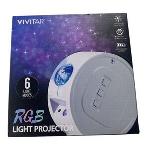 Vivitar RGB Light Projector With 6 Modes Rechargeable Battery Damaged Box